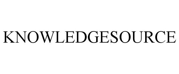 Trademark Logo KNOWLEDGESOURCE