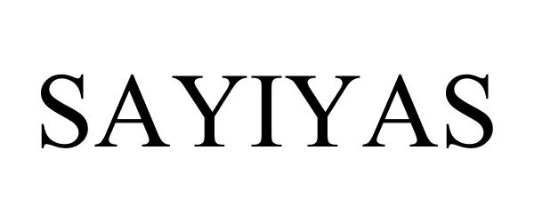Trademark Logo SAYIYAS
