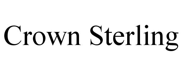 Trademark Logo CROWN STERLING