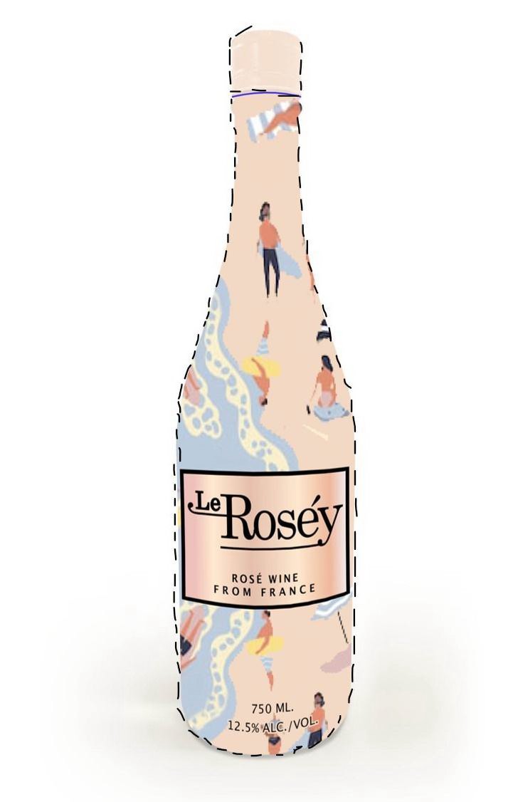  LE ROSEY ROSE WINE FROM FRANCE 750 ML 12.5% ALC./VOL.