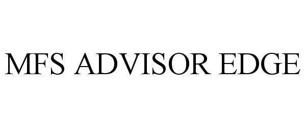  MFS ADVISOR EDGE