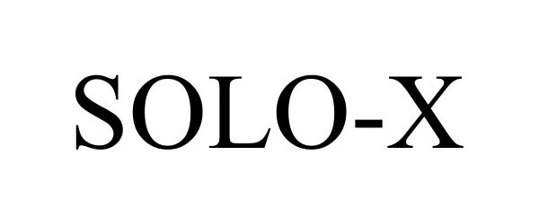 Trademark Logo SOLO-X