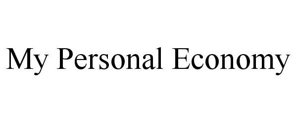 Trademark Logo MY PERSONAL ECONOMY