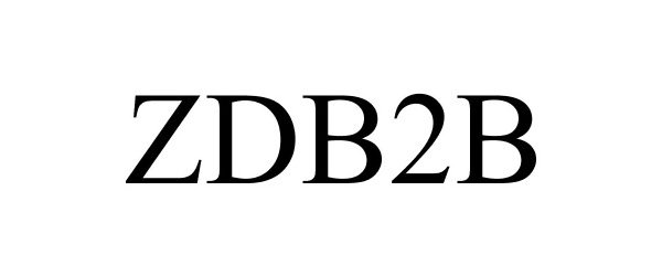 Trademark Logo ZDB2B