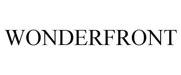 Trademark Logo WONDERFRONT