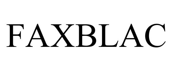 Trademark Logo FAXBLAC