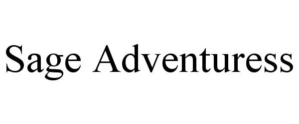 Trademark Logo SAGE ADVENTURESS