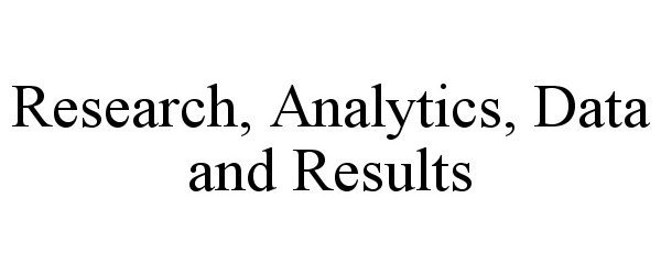 Trademark Logo RESEARCH, ANALYTICS, DATA AND RESULTS