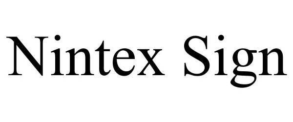 Trademark Logo NINTEX SIGN