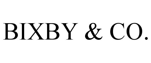 Trademark Logo BIXBY & CO.