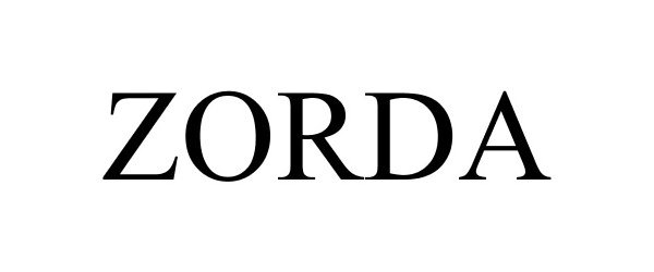 Trademark Logo ZORDA
