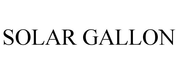 Trademark Logo SOLAR GALLON