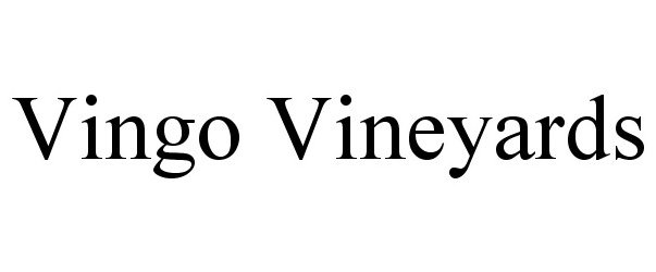 Trademark Logo VINGO VINEYARDS