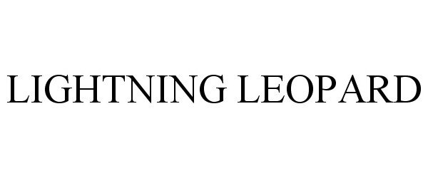 Trademark Logo LIGHTNING LEOPARD