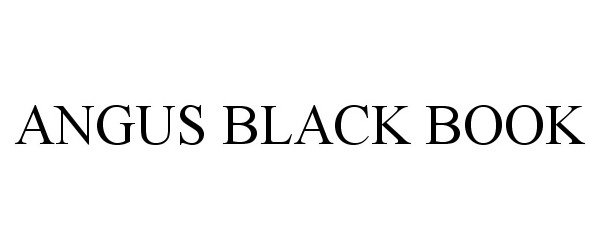 Trademark Logo ANGUS BLACK BOOK