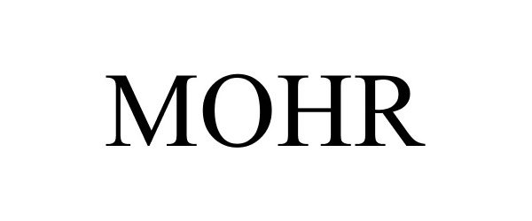 Trademark Logo MOHR