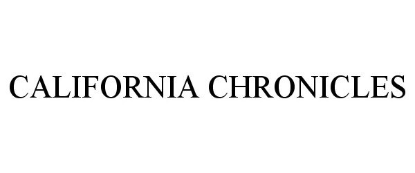  CALIFORNIA CHRONICLES