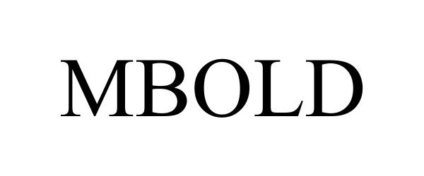 Trademark Logo MBOLD