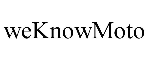 Trademark Logo WEKNOWMOTO