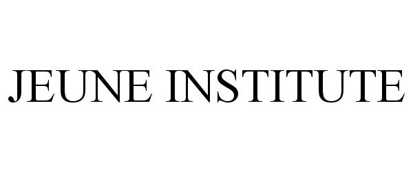 Trademark Logo JEUNE INSTITUTE