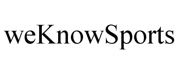 Trademark Logo WEKNOWSPORTS