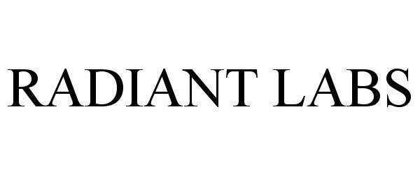 Trademark Logo RADIANT LABS