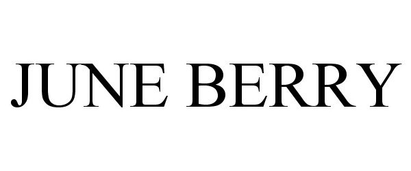 Trademark Logo JUNE BERRY