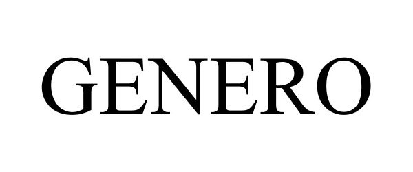 Trademark Logo GENERO