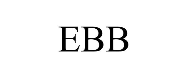 Trademark Logo EBB