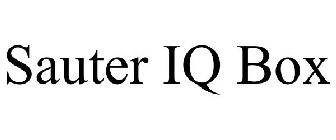 Trademark Logo SAUTER IQ BOX