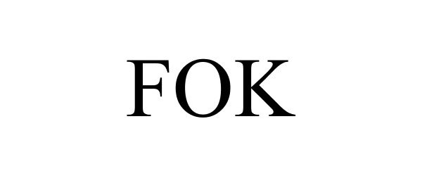 Trademark Logo FOK