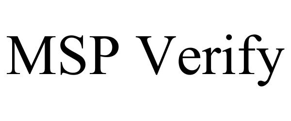  MSP VERIFY