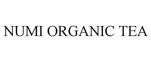 Trademark Logo NUMI ORGANIC TEA