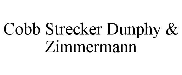 COBB STRECKER DUNPHY &amp; ZIMMERMANN