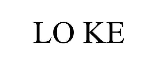 Trademark Logo LO KE