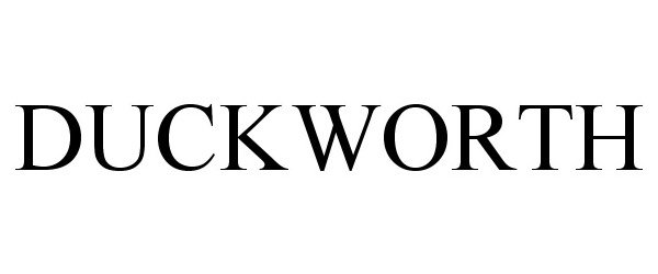 Trademark Logo DUCKWORTH