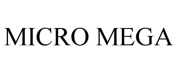 Trademark Logo MICRO MEGA