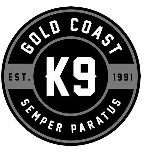 Trademark Logo K9 GOLD COAST SEMPER PARATUS EST. 1991