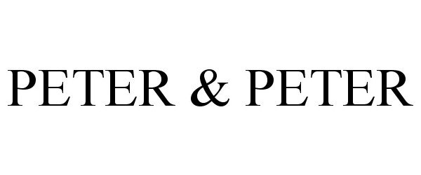  PETER &amp; PETER