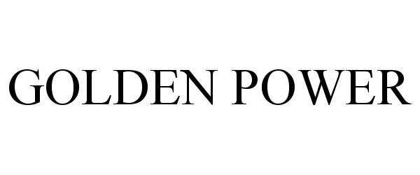 Trademark Logo GOLDEN POWER