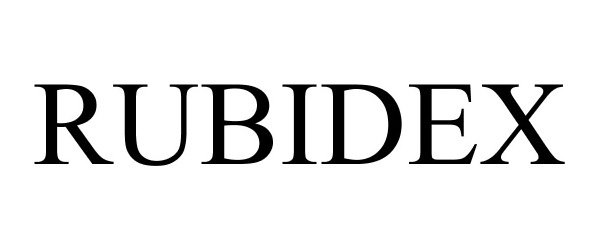 Trademark Logo RUBIDEX