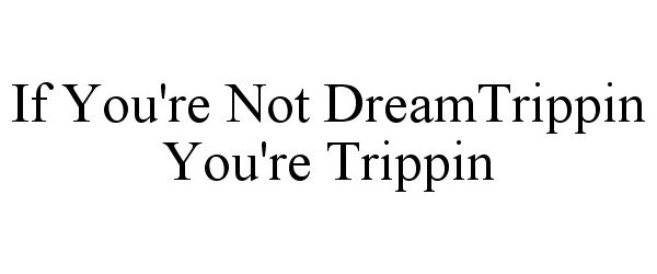  IF YOU'RE NOT DREAMTRIPPIN YOU'RE TRIPPIN