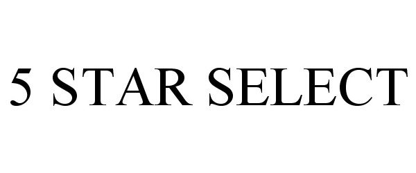 Trademark Logo 5 STAR SELECT