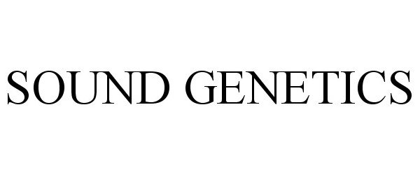 Trademark Logo SOUND GENETICS