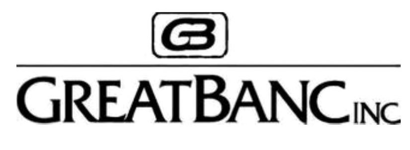 Trademark Logo GB GREATBANC INC