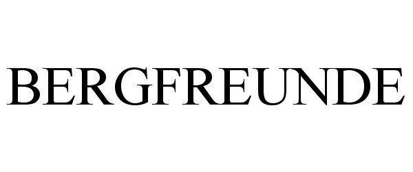 Trademark Logo BERGFREUNDE