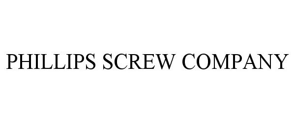  PHILLIPS SCREW COMPANY