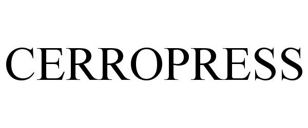 Trademark Logo CERROPRESS