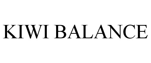 Trademark Logo KIWI BALANCE