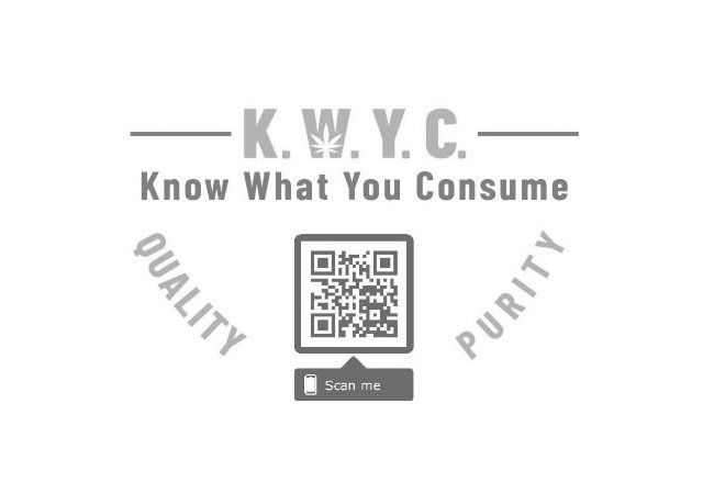 Trademark Logo K.W.Y.C. KNOW WHAT YOU CONSUME QUALITY PURITY SCAN ME